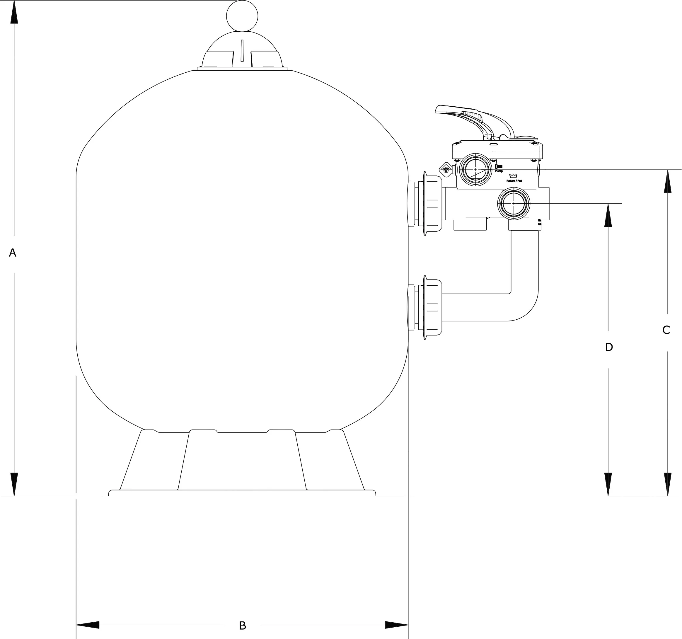 Sandfilter PP 1 1/2" Innengewinde 3,75bar Beige Typ S530