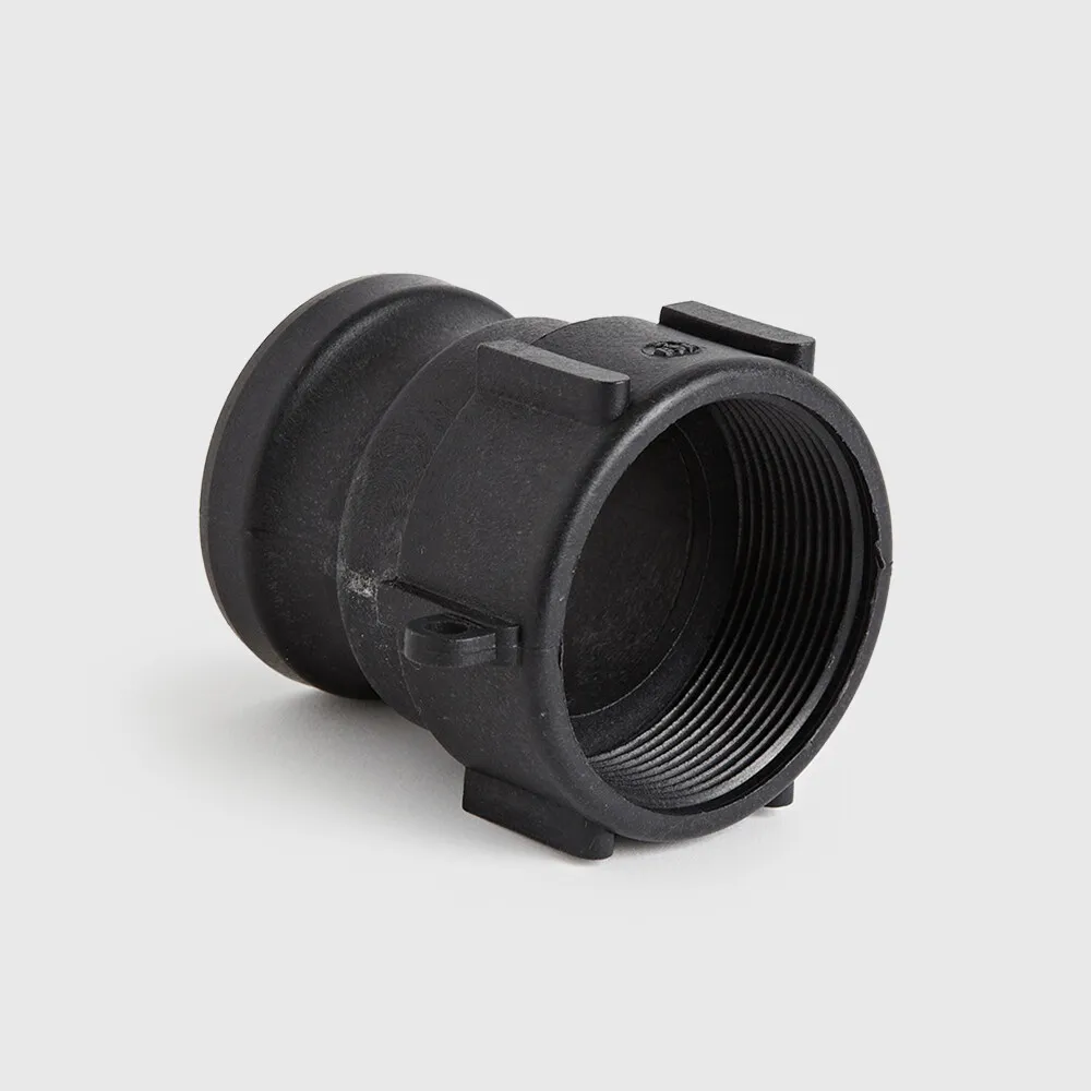 Quick coupler PP 1 1/2" male part Camlock x female thread 6bar black type Camlock A