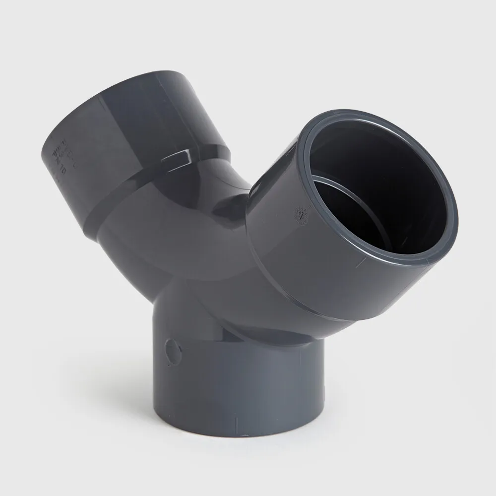 VDL Y-piece PVC-U 50 mm glue socket 16bar grey