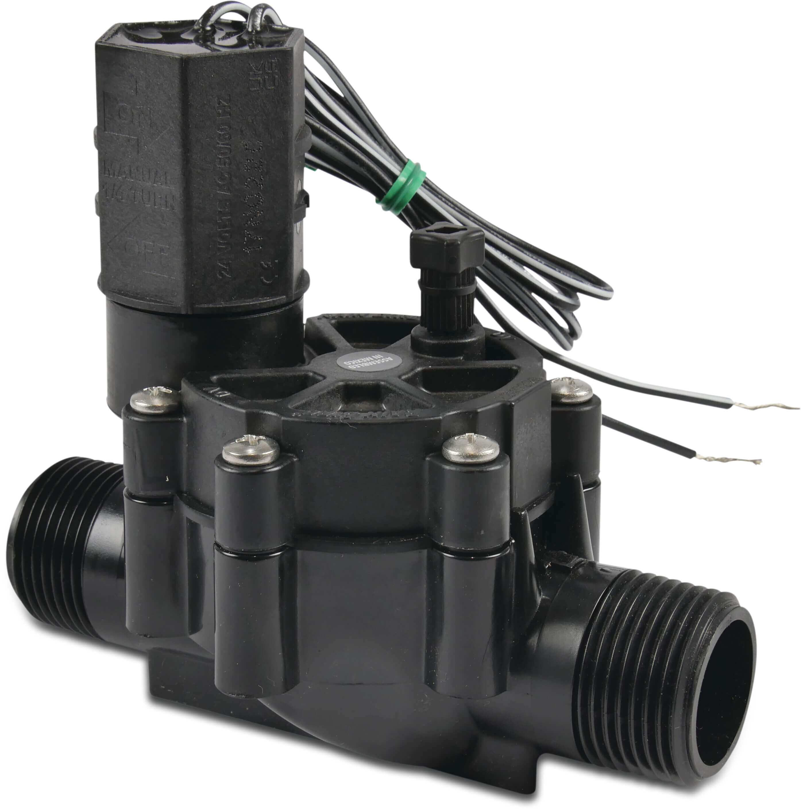 Rain Bird Solenoid valve glass-filled polypropylene 10 bar male thread black