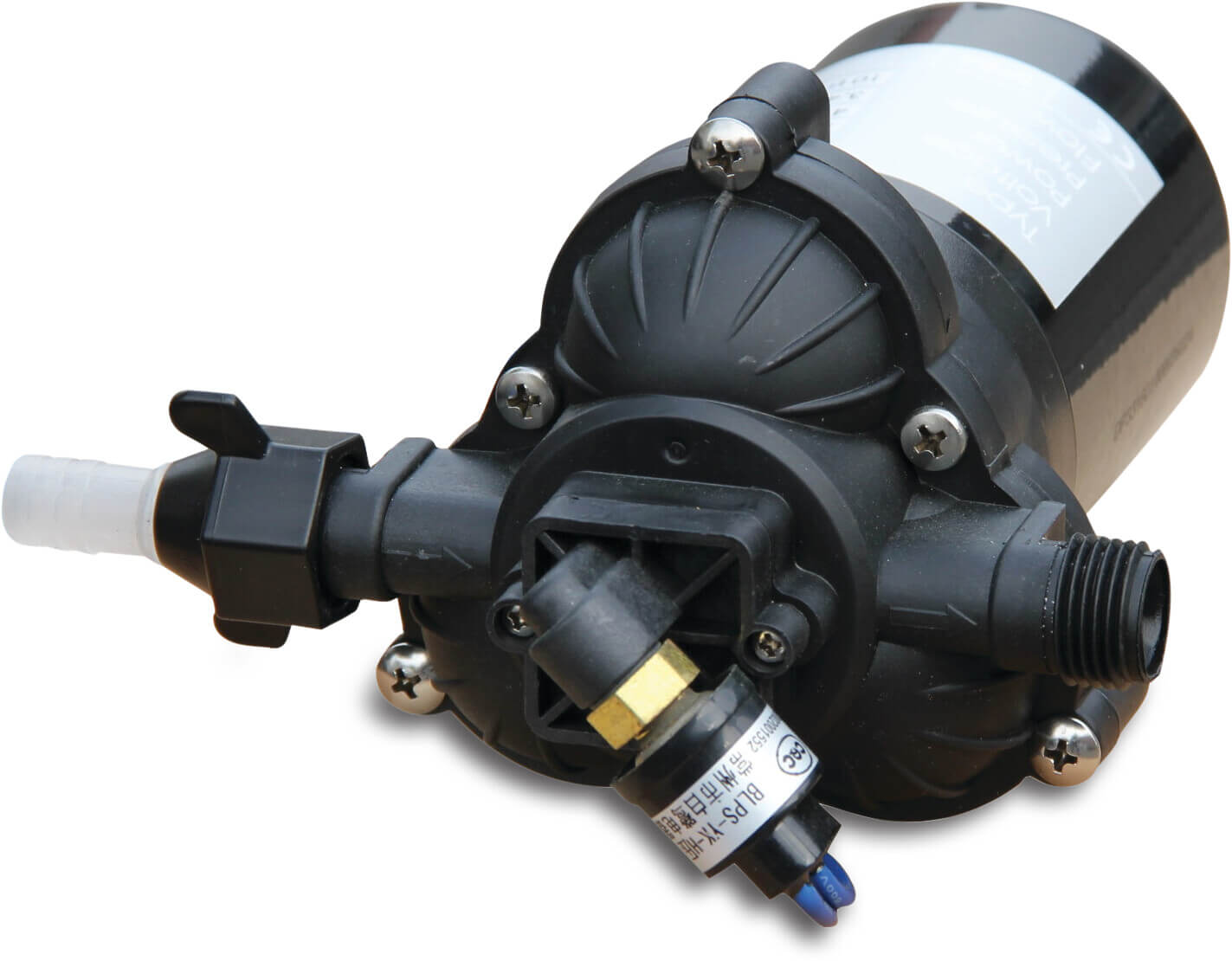 Membranpumpe inkl. Tryksensor 3/4" udvendig gevind 3,8A 24VDC