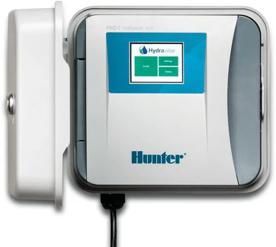 Hunter Steuergerät Kunststoff 24VAC Weiß/Blau Typ HPC-401e 4 Stationen