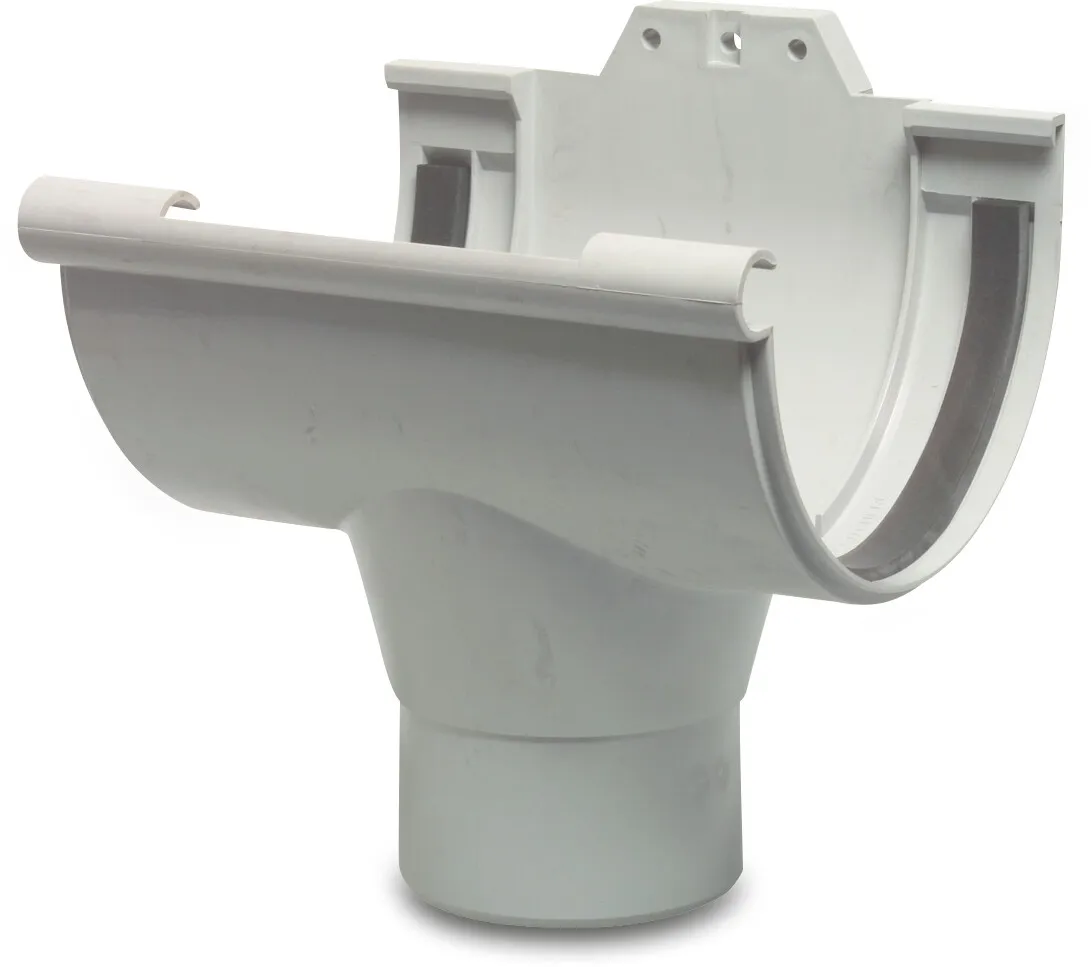 Centralt udløb PVC-U 115 mm x 80 mm tætningsring x indsæt (i rør) grå type NC