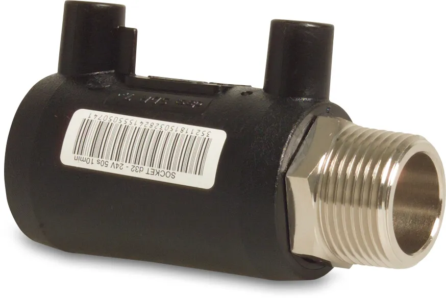 Profec Adaptor bush PE100/brass DVGW electrofusion socket x male thread black