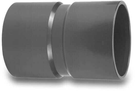 VDL Socket PVC-U 63 mm glue socket 10bar grey