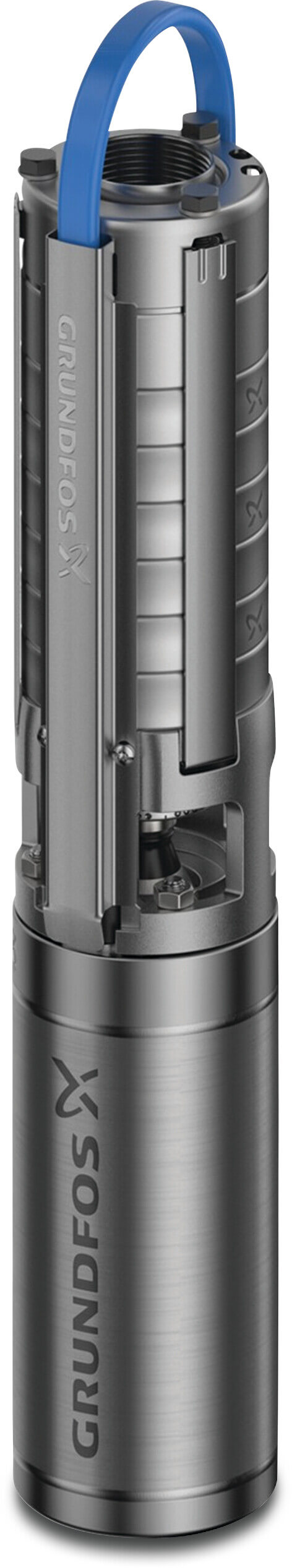 Grundfos 4" Tauch-Brunnenpumpe Edelstahl 1 1/4" Innengewinde 7.1A 230VAC Typ SP3A-15