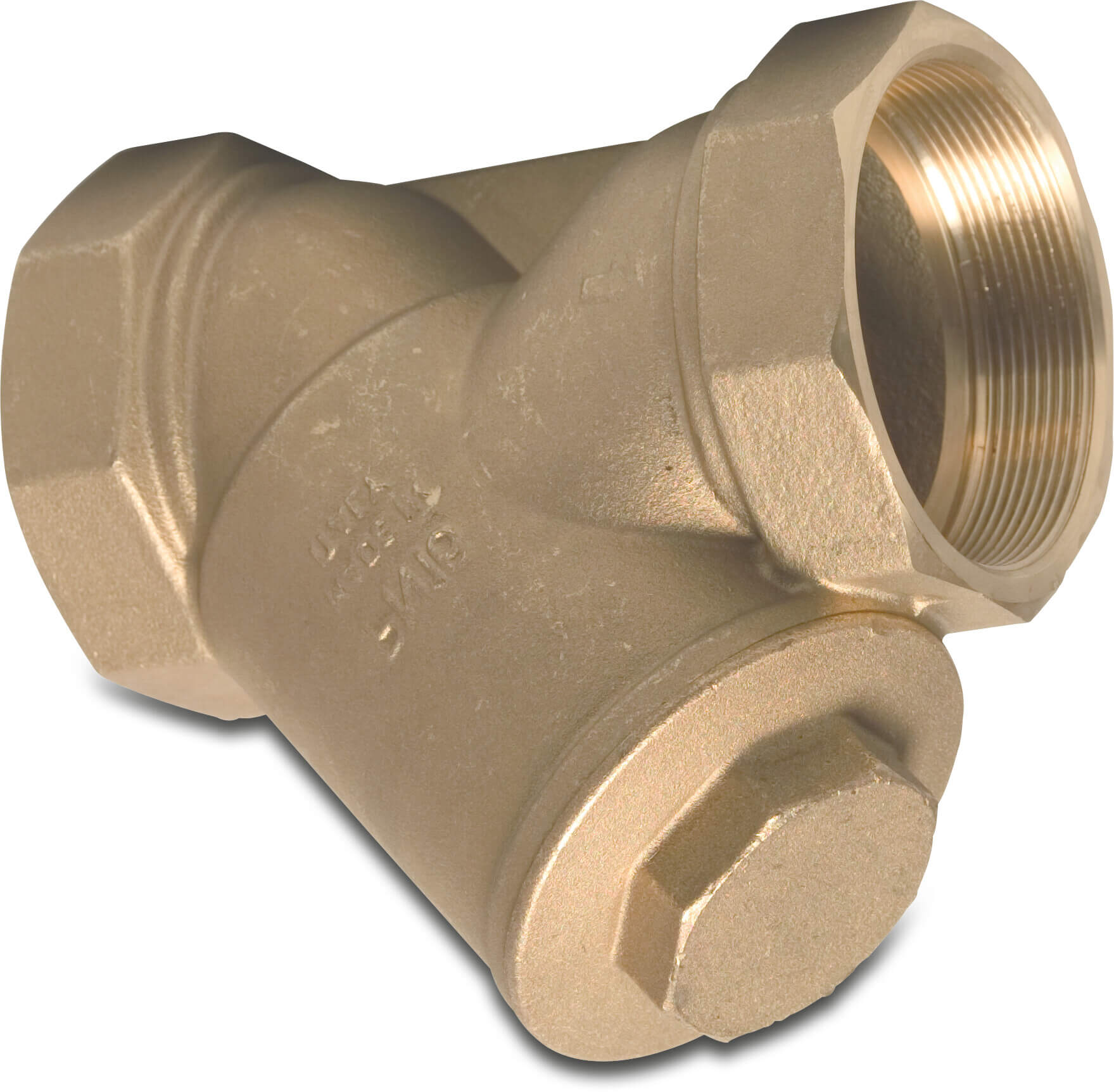 Profec Inline Filter brass 3" female thread 16bar 830micron stainless steel 304