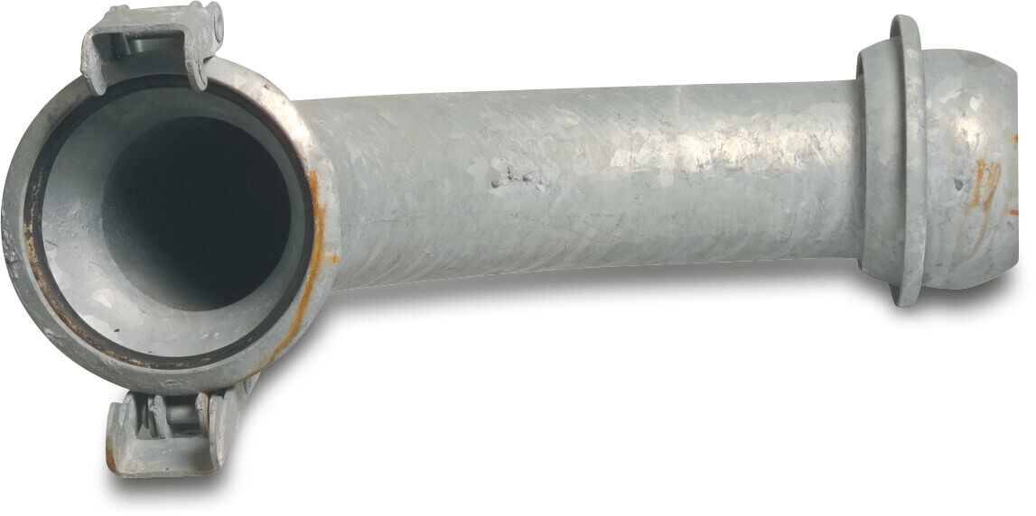 Quick coupler bend 90° steel female part Italian x male part Italian type Italian