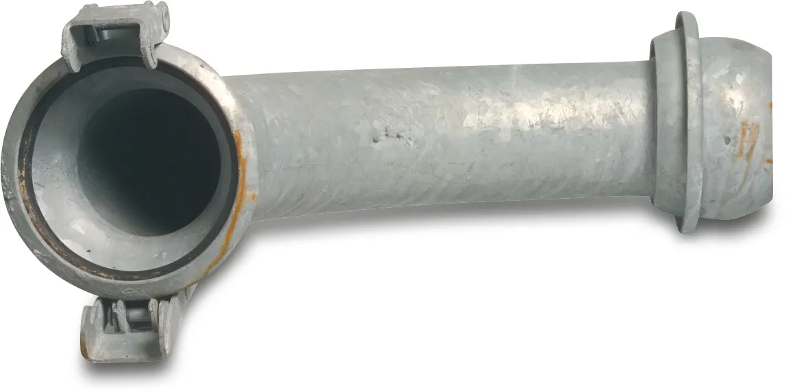 Bogen 90° Stahl Verzinkt 100 mm M-Teil italienisch x V-Teil Italienisch Typ Italienisch
