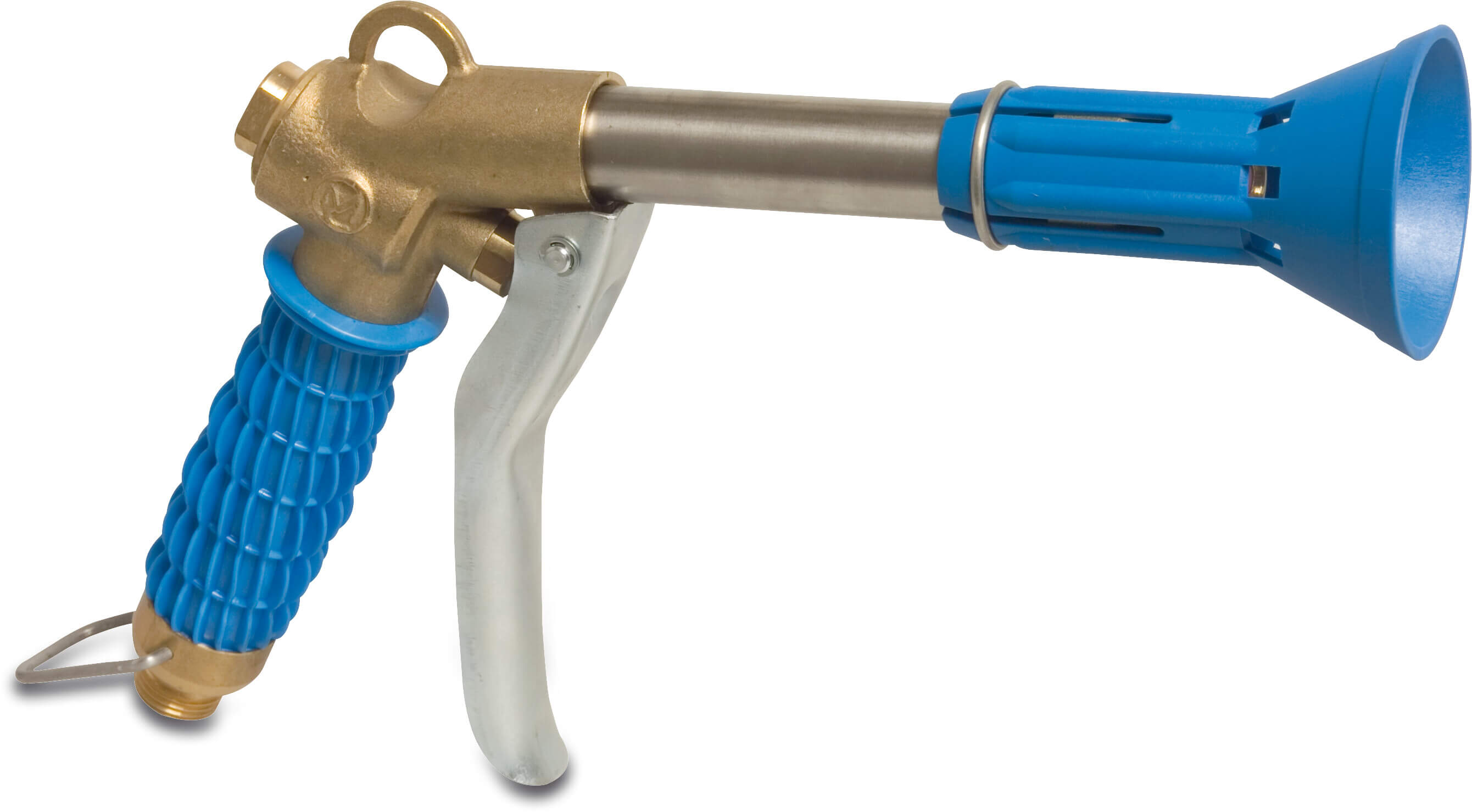 MZ Spray lance brass/stainless steel 1/2" male thread 30bar 20cm blue type 330