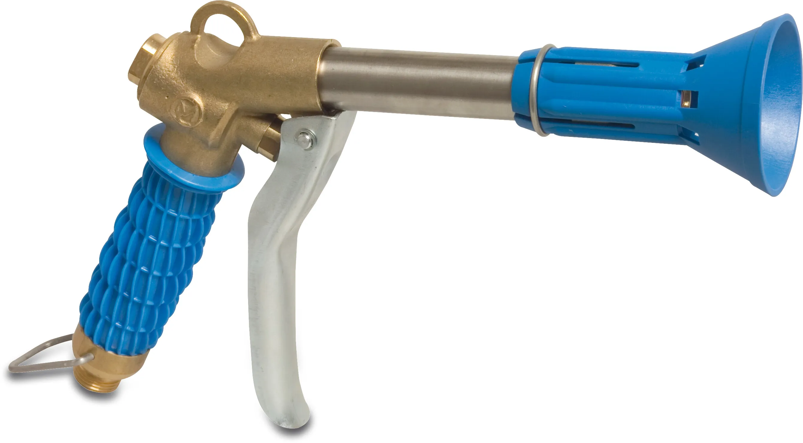 MZ Spuitlans messing/RVS 30 bar buitendraad blauw type 330