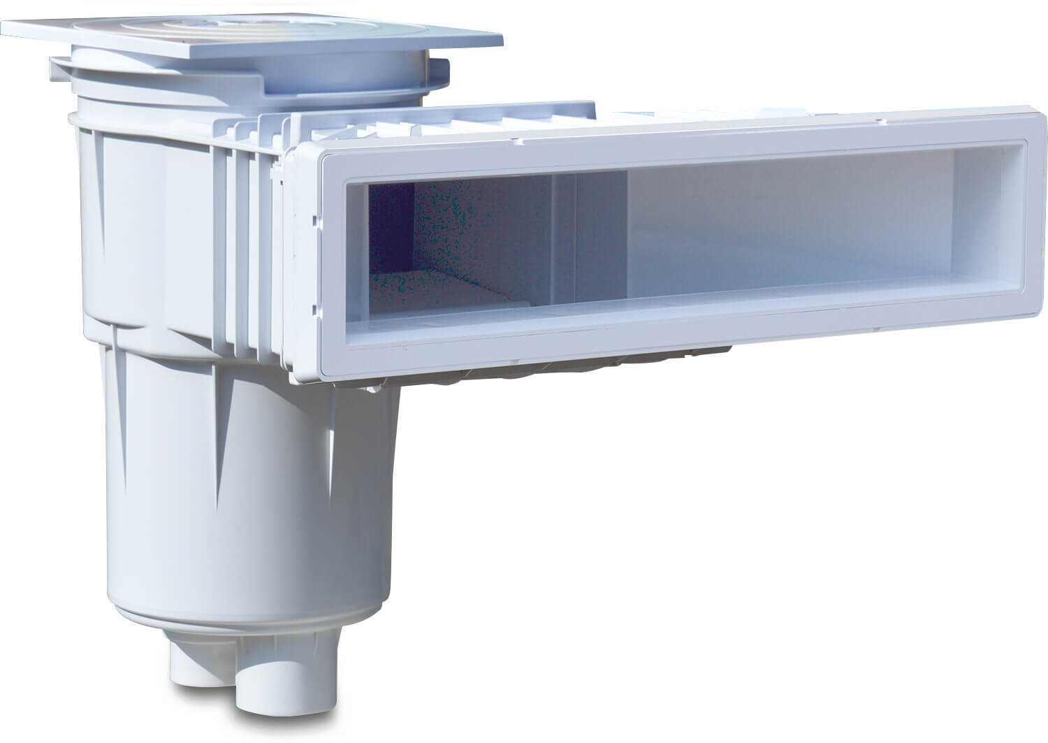 Hayward Wasserlinien Skimmer breit ABS 2" Innengewinde Grau Mirror Typ mit Messing M6 Gewinde