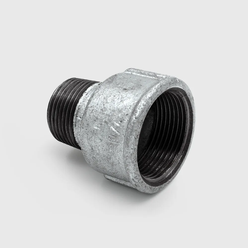 Profec Nr. 246 Reducer socket cast iron galvanised 2" x 1 1/4" female thread x male thread 25bar DVGW