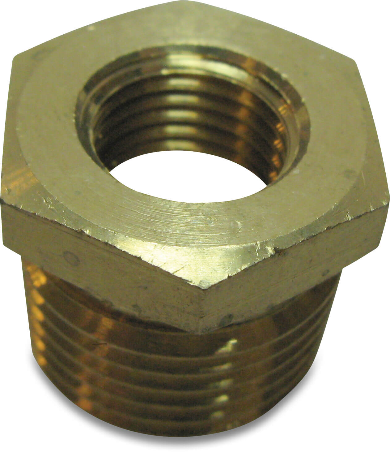 Nr. 241 Verloopring brons 3/4" x 3/8" buitendraad x binnendraad 16bar