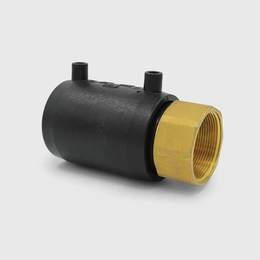 Profec Übergangsadapter PE100/Messing Vernickelt 25 mm x 3/4" Elektroschweißmuffe x Innengewinde SDR7,6 24VAC 16bar 25bar Schwarz DVGW