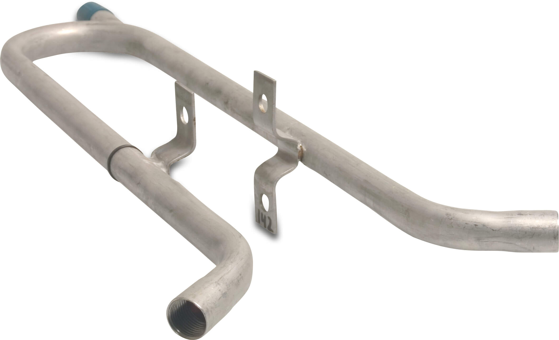 Beslag til drikkeautomat 30° rustfri stål 304 1/2" udvendig gevind x indvendig gevind x indvendig gevind 500 mm