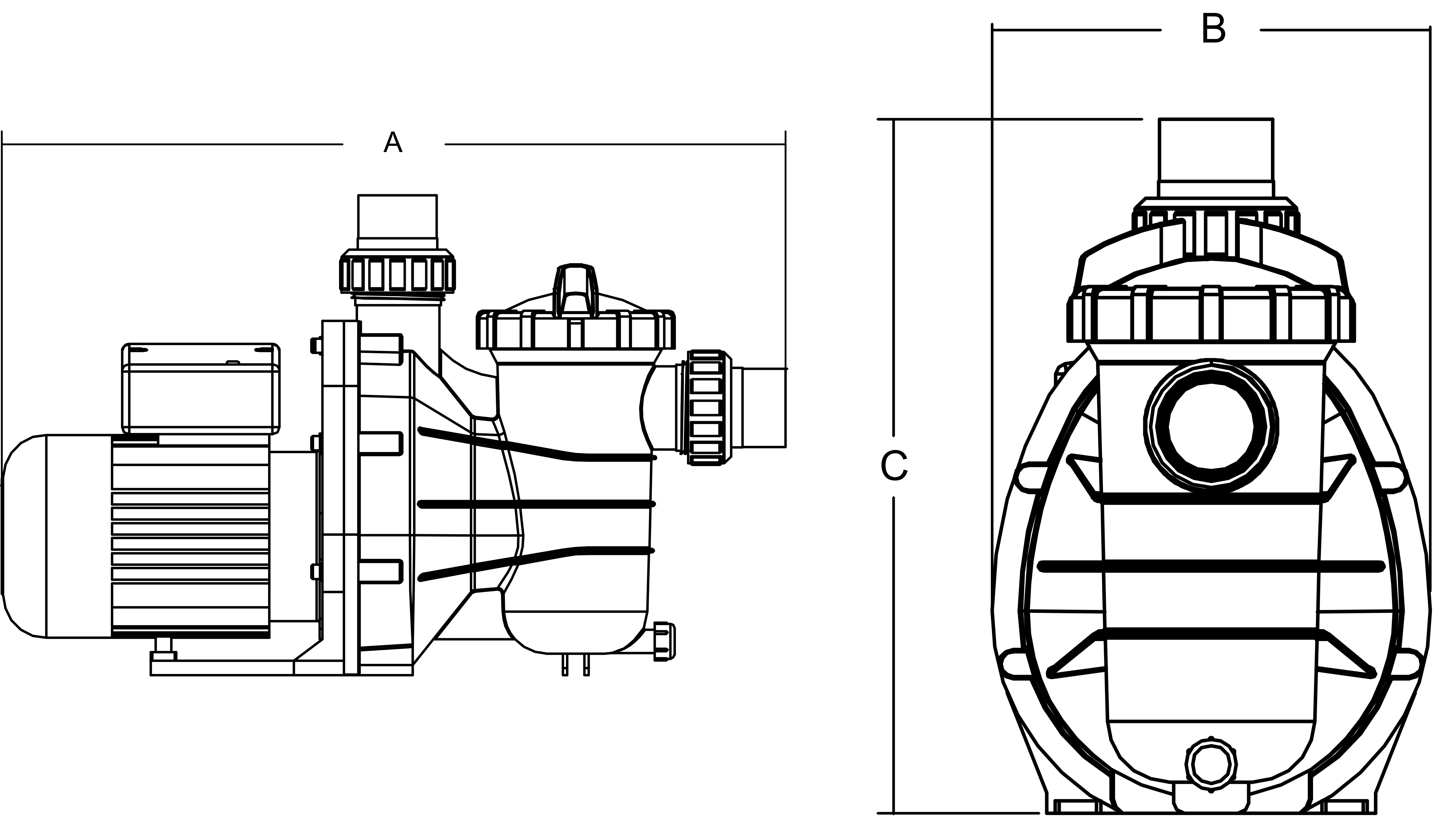 Flotide Schwimmbadpumpe 50 mm / 1 1/2" Metrisch/Imperial Klebemuffe 3,5A 230VAC Schwarz Typ SS075 mit RCD Stecker