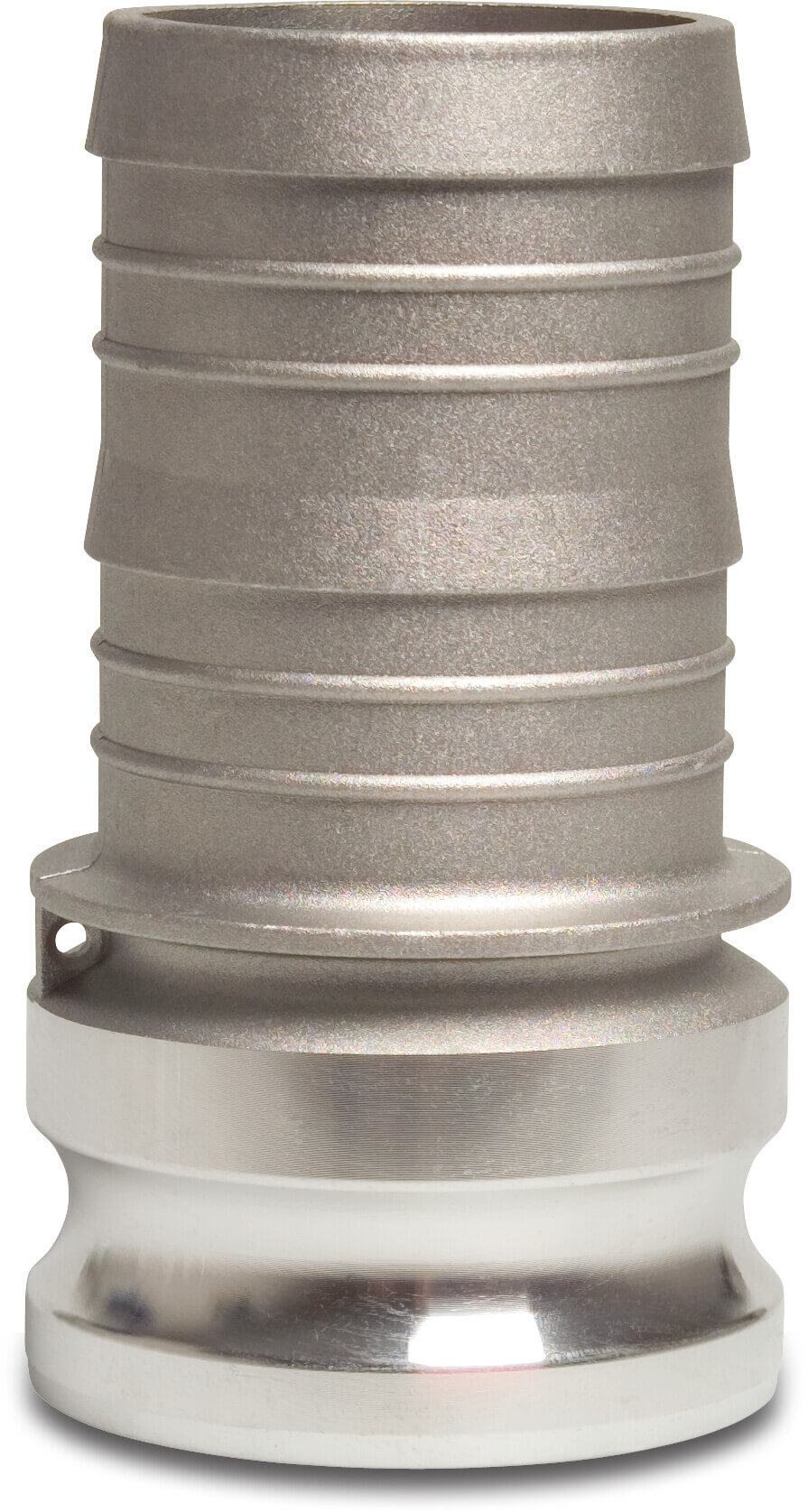 Quick coupler aluminium 2" x 50 mm male part Camlock x hose tail 16bar type Camlock E