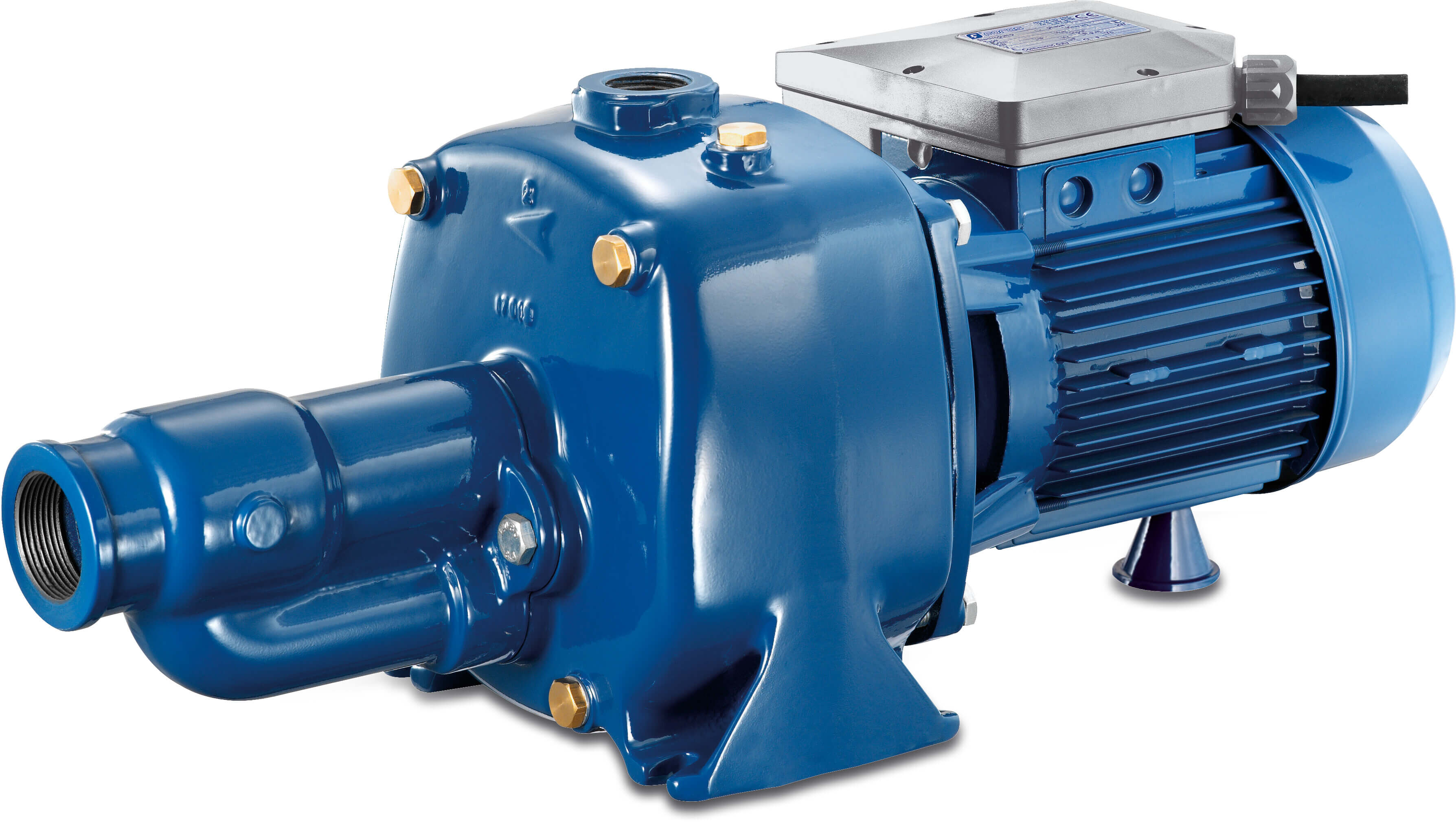 Foras Jet pumpe støbejern 1 1/2" x 1" indvendig gevind 8bar 10,3A 230VAC blå selvansugende type JA 200