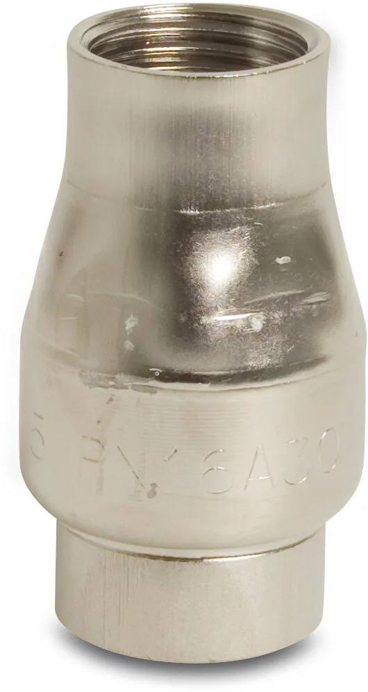 Kontraventil fjederbelastet rustfri stål 304 1/2" indvendig gevind 16bar DN15 type M