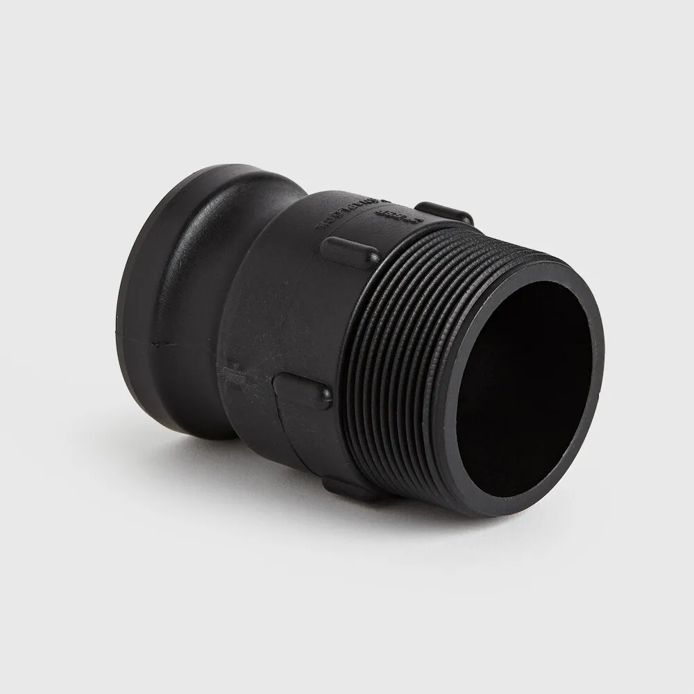 Quick coupler PP 1" male part Camlock x male thread 7,5bar black type Camlock F