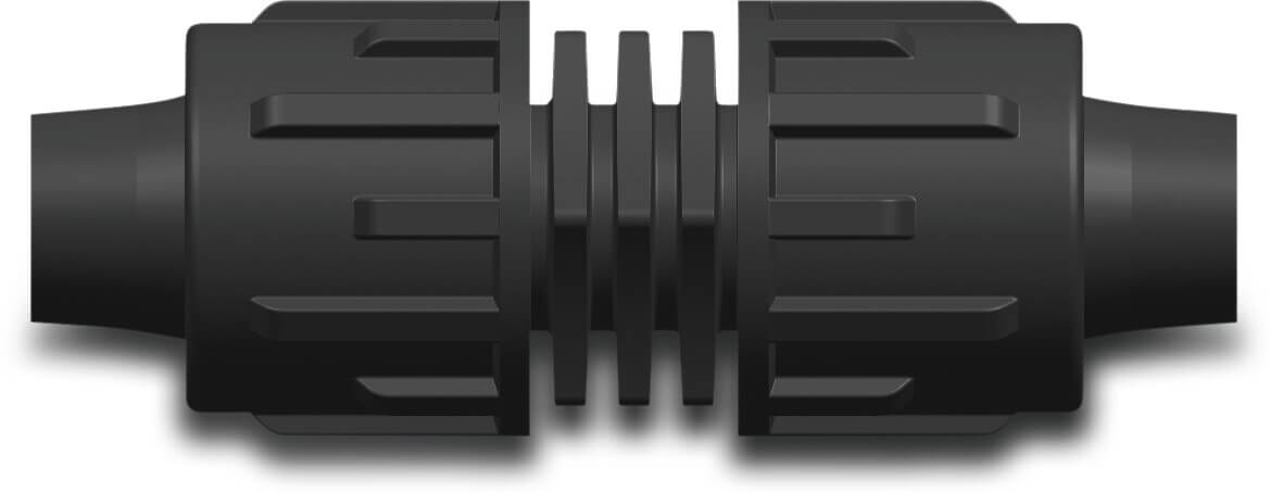 Samlemuffe PP 17 mm tape 6bar sort