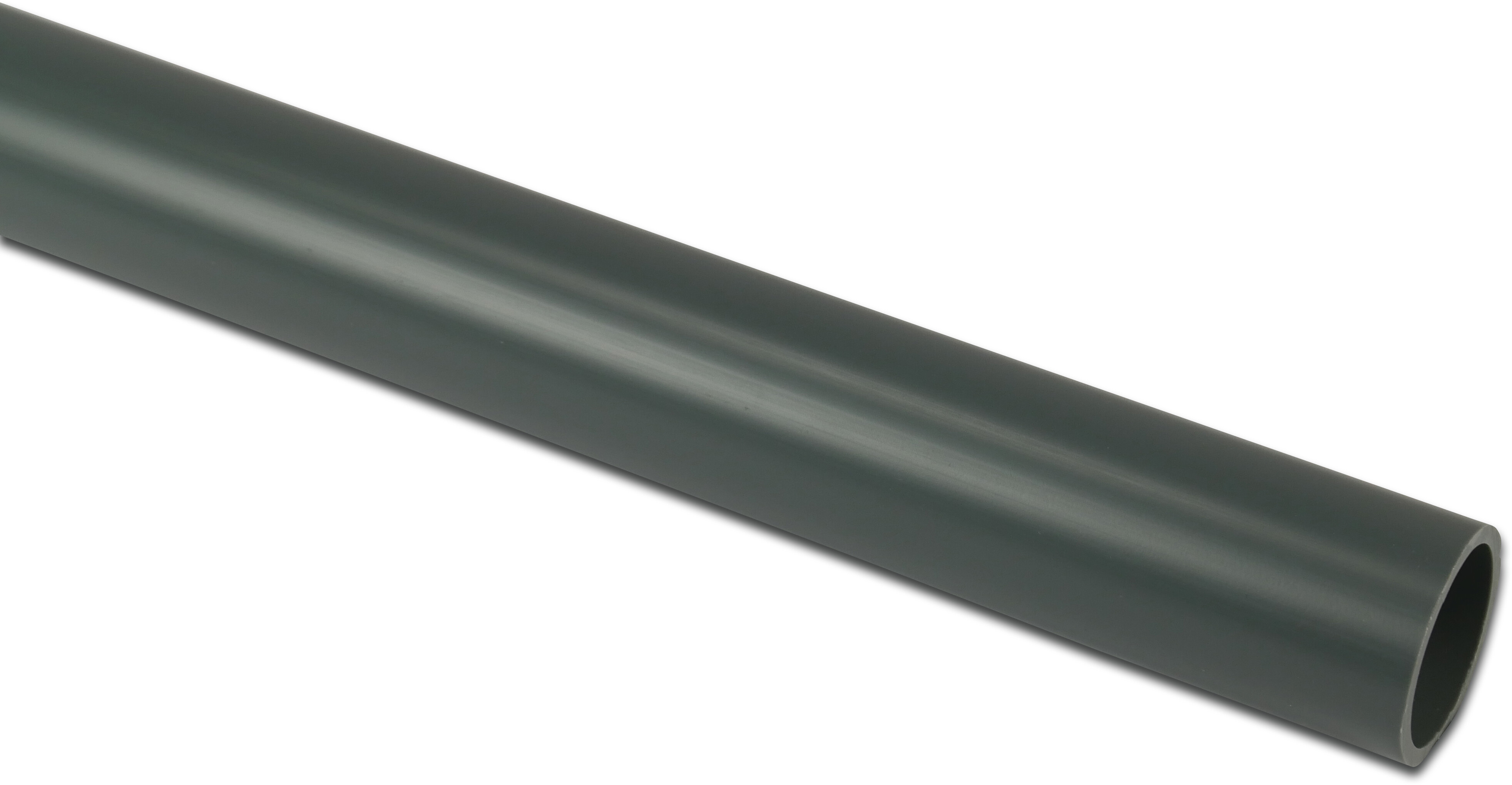 Pressure pipe PVC-U 3" x 4,6 mm plain Class D-PN12 grey 1m