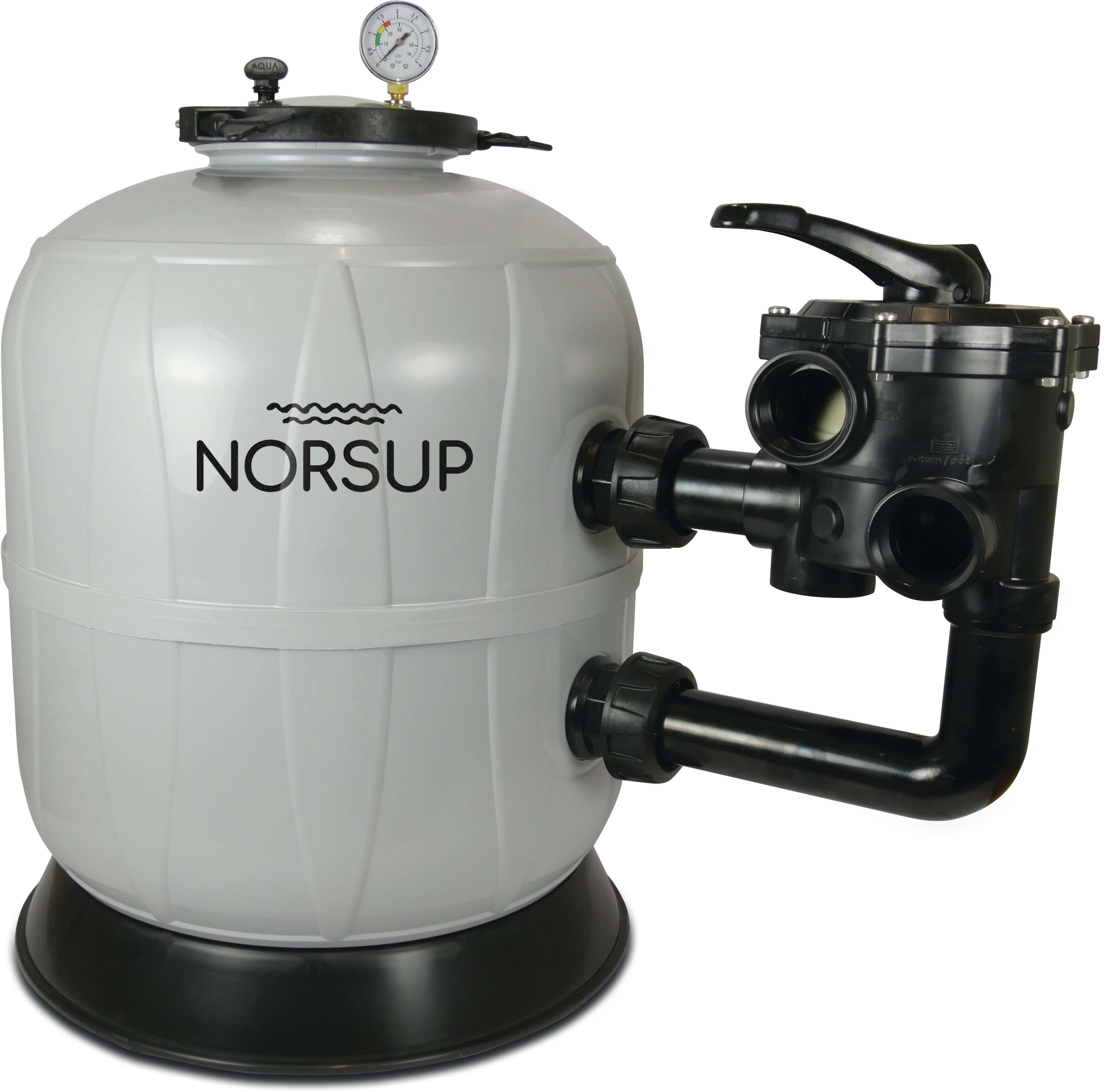 Norsup Sand filter PP 1 1/2" female thread 3,75bar grey type S450