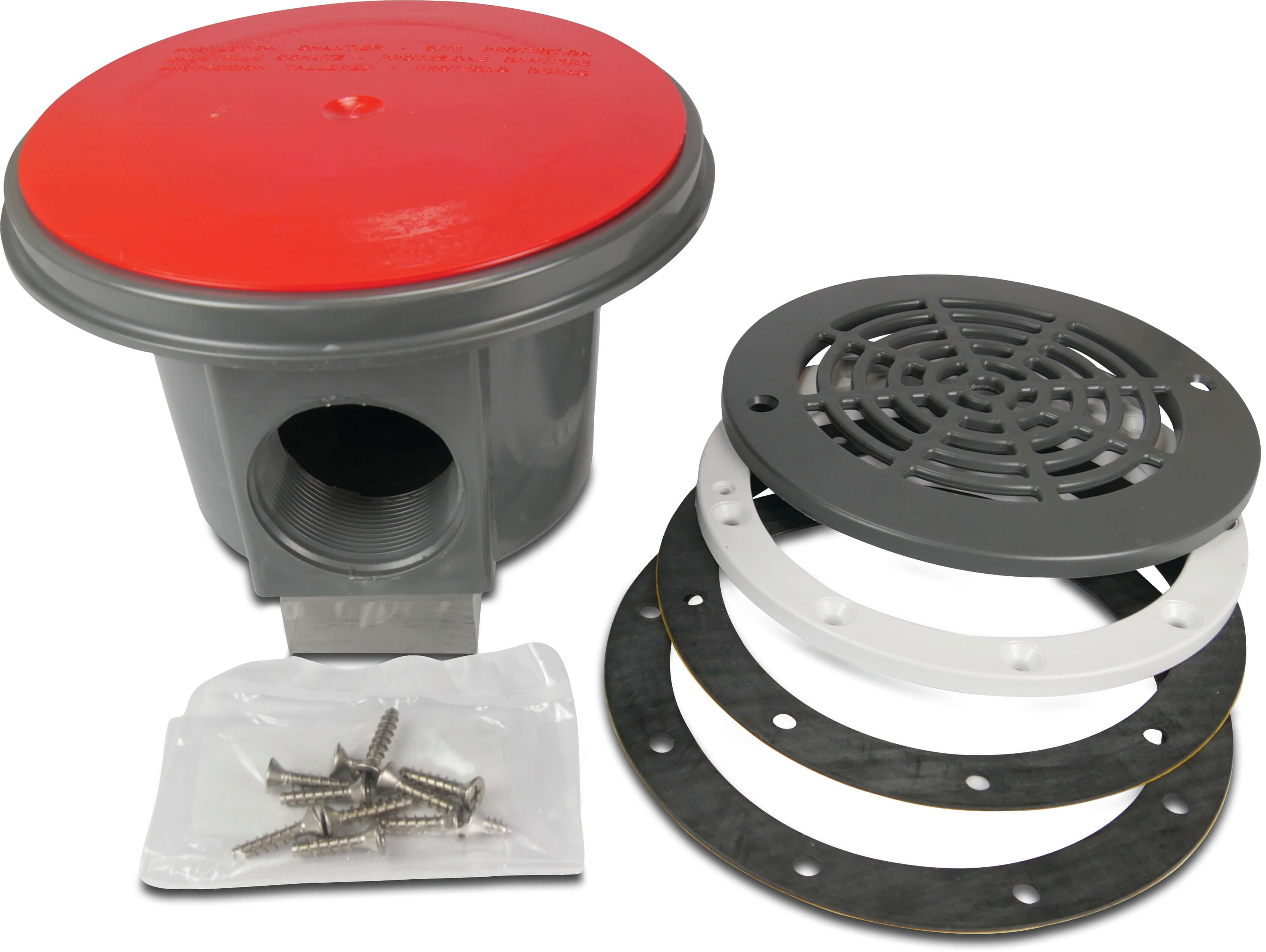 Hayward Bodemput 1 1/2" x 2" binnendraad donkergrijs 2 stuks