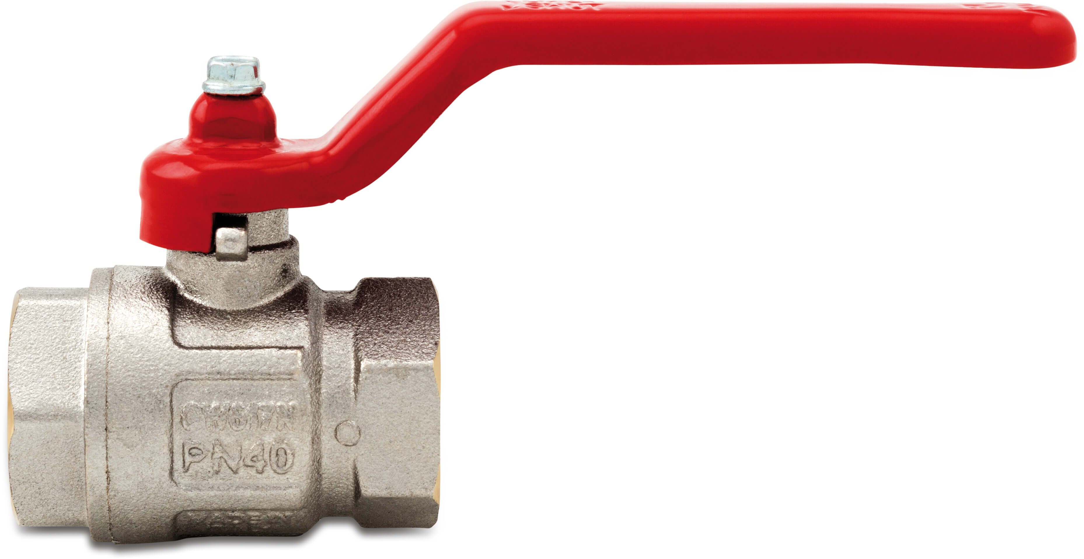 Itap Ball valve brass nickel plated 1/4" female thread 50bar type 090