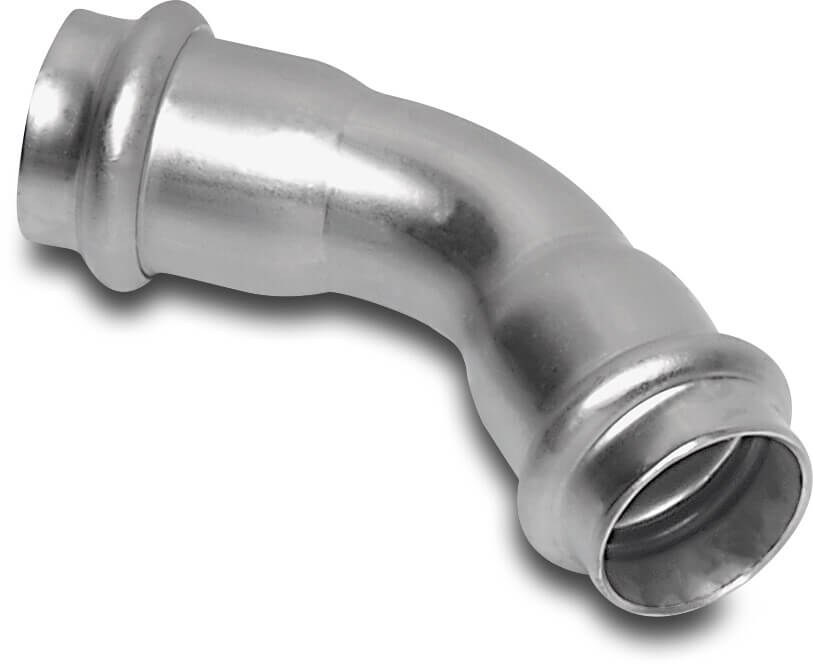 Bonfix Bend 45° stainless steel 316L 42 mm press KIWA