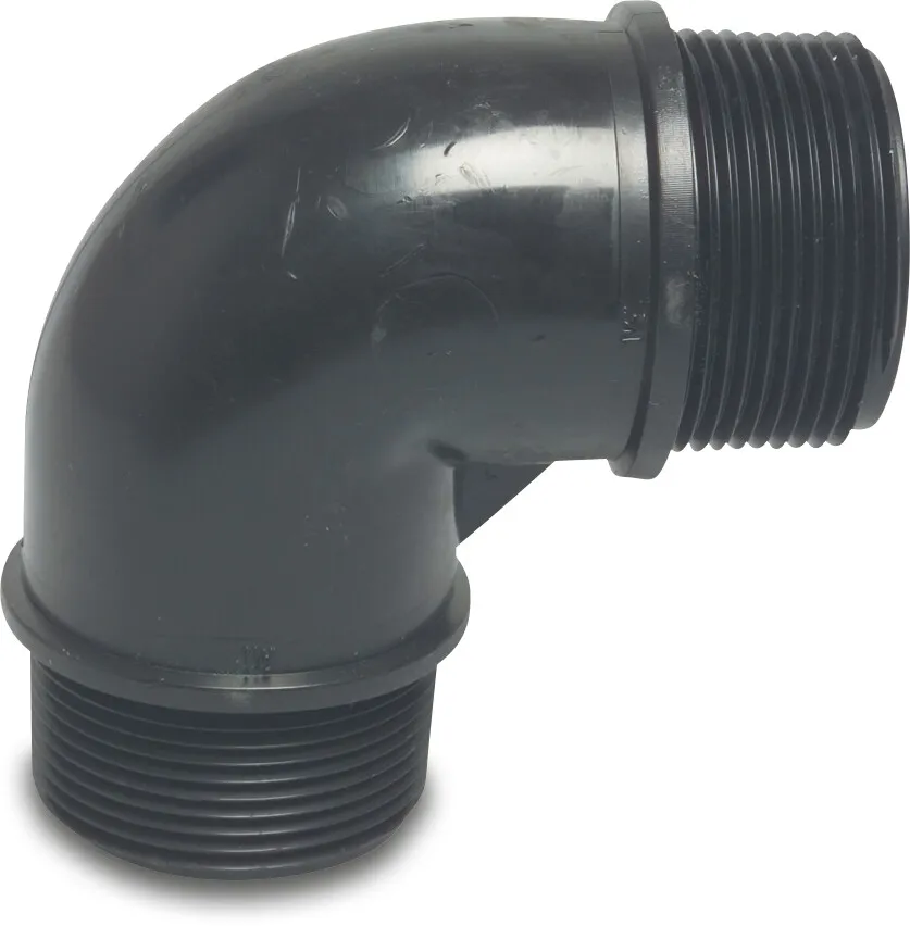 Elbow 90° PP 1 1/2" male thread 10bar black