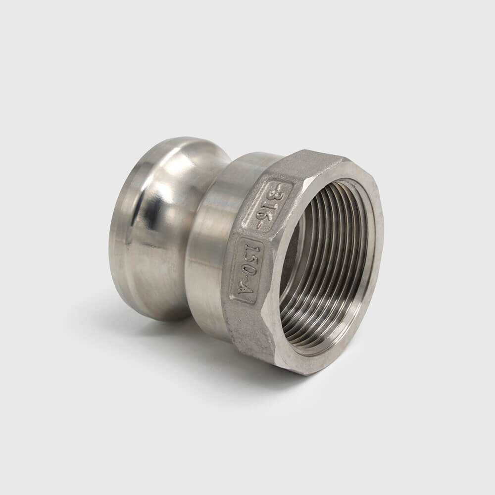 Quick coupler stainless steel 316 1 1/4" male part Camlock x female thread 16bar type Camlock A
