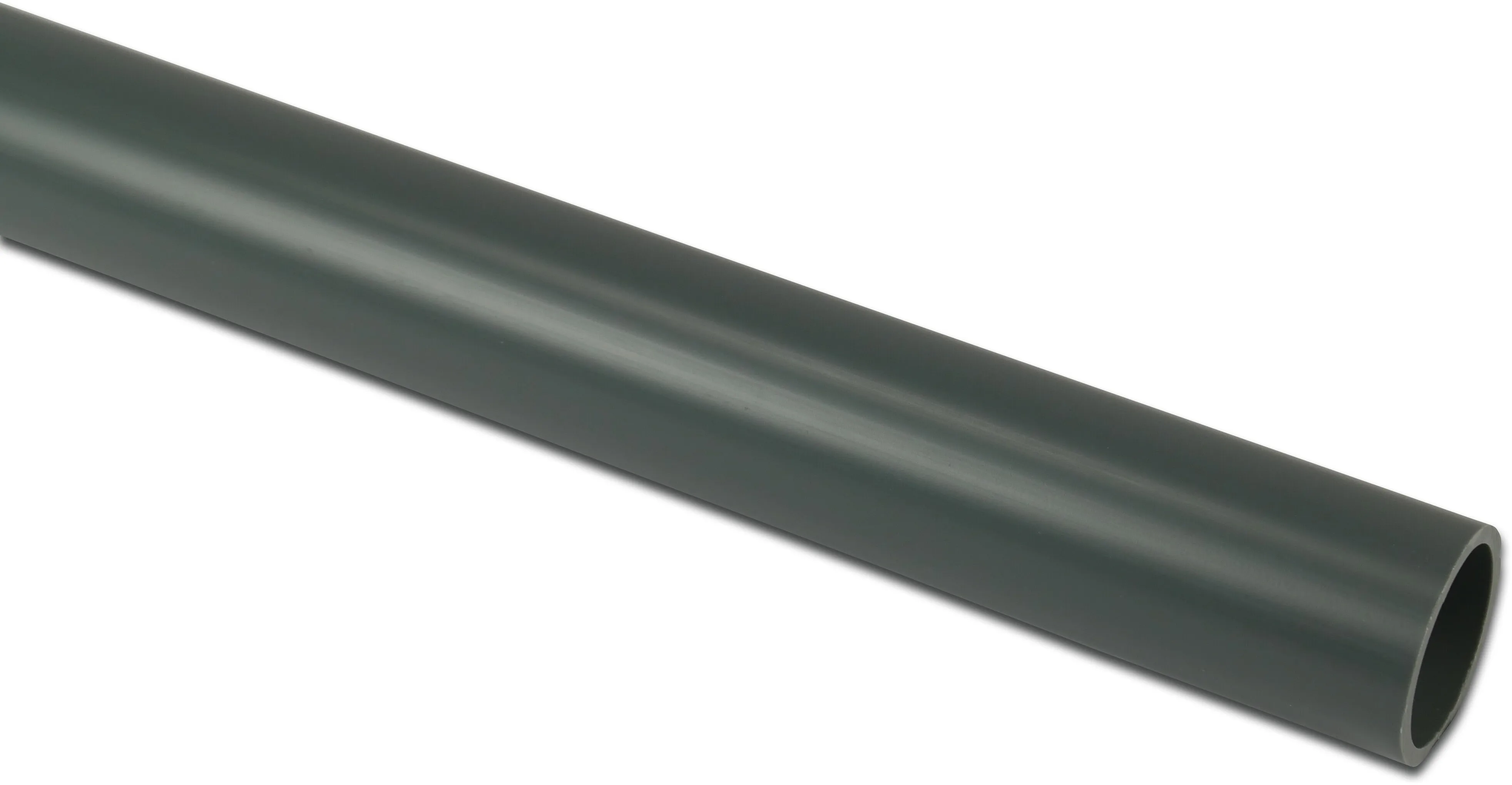Pressure pipe PVC-U 75 mm x 2,9 mm plain 10bar grey 1m