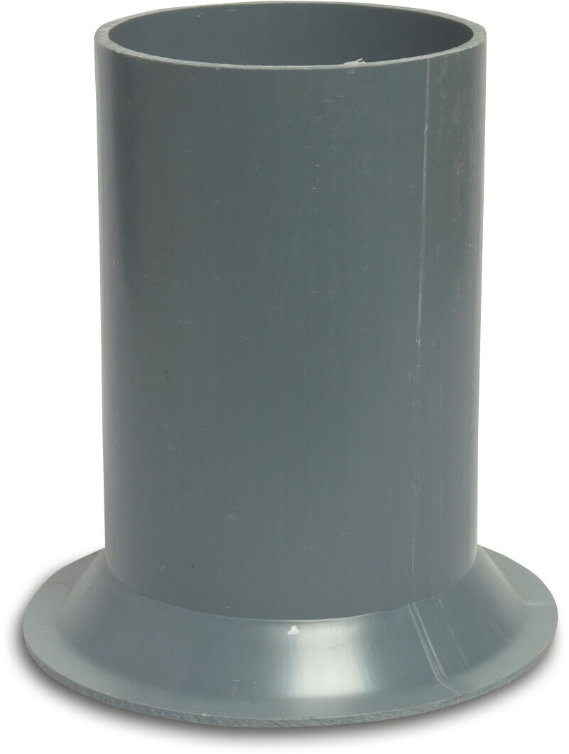 Stub flange PVC 125 mm glue spigot type made from tubing