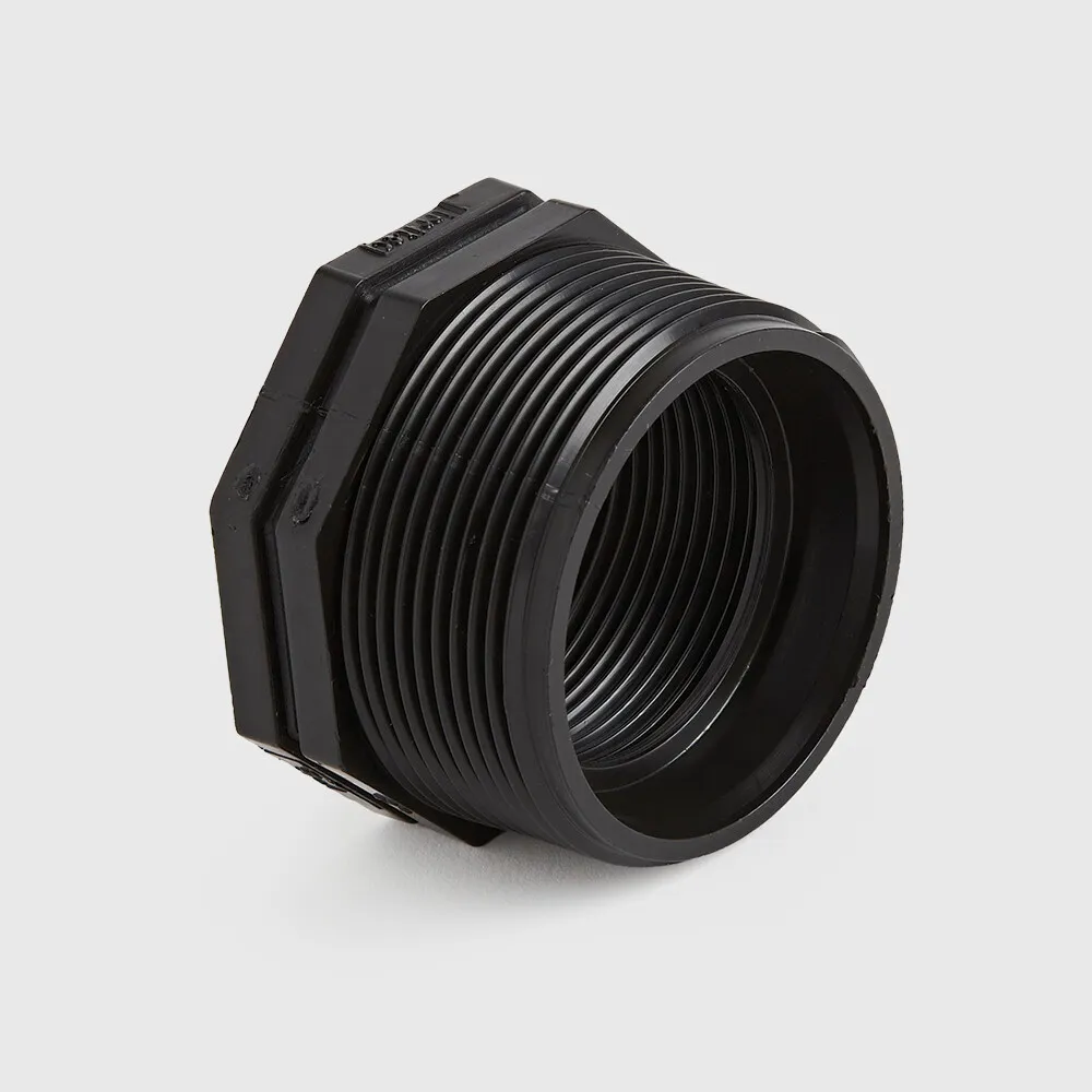 Reducer bush PP 3/4" x 1/2" male thread x female thread 10bar black