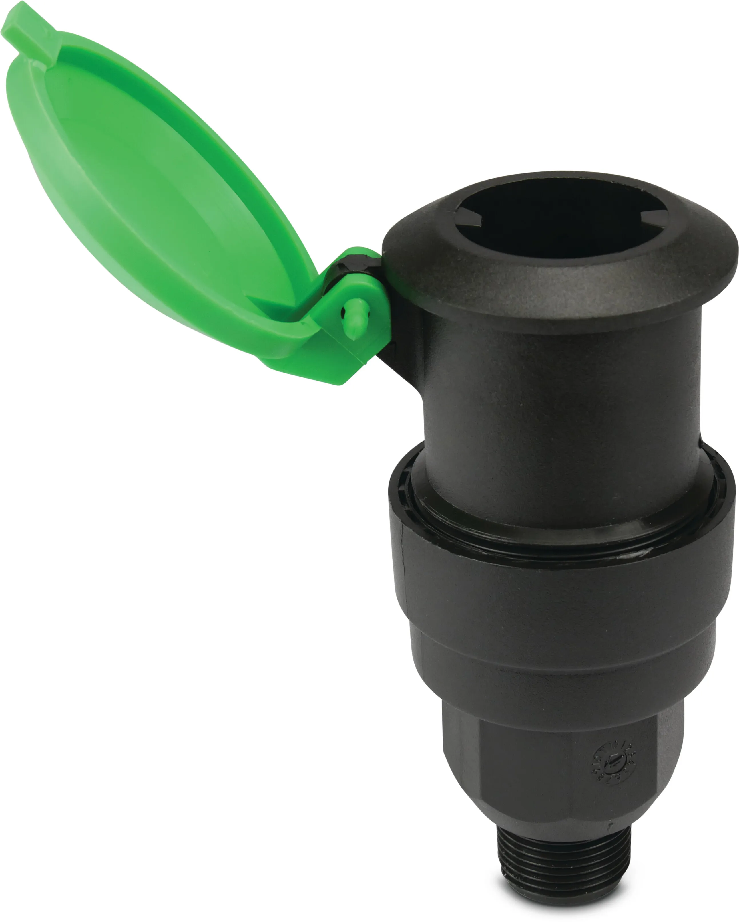 Rain Bird Kogelafsluiter PP 3/4" buitendraad 6,2bar zwart type P-33