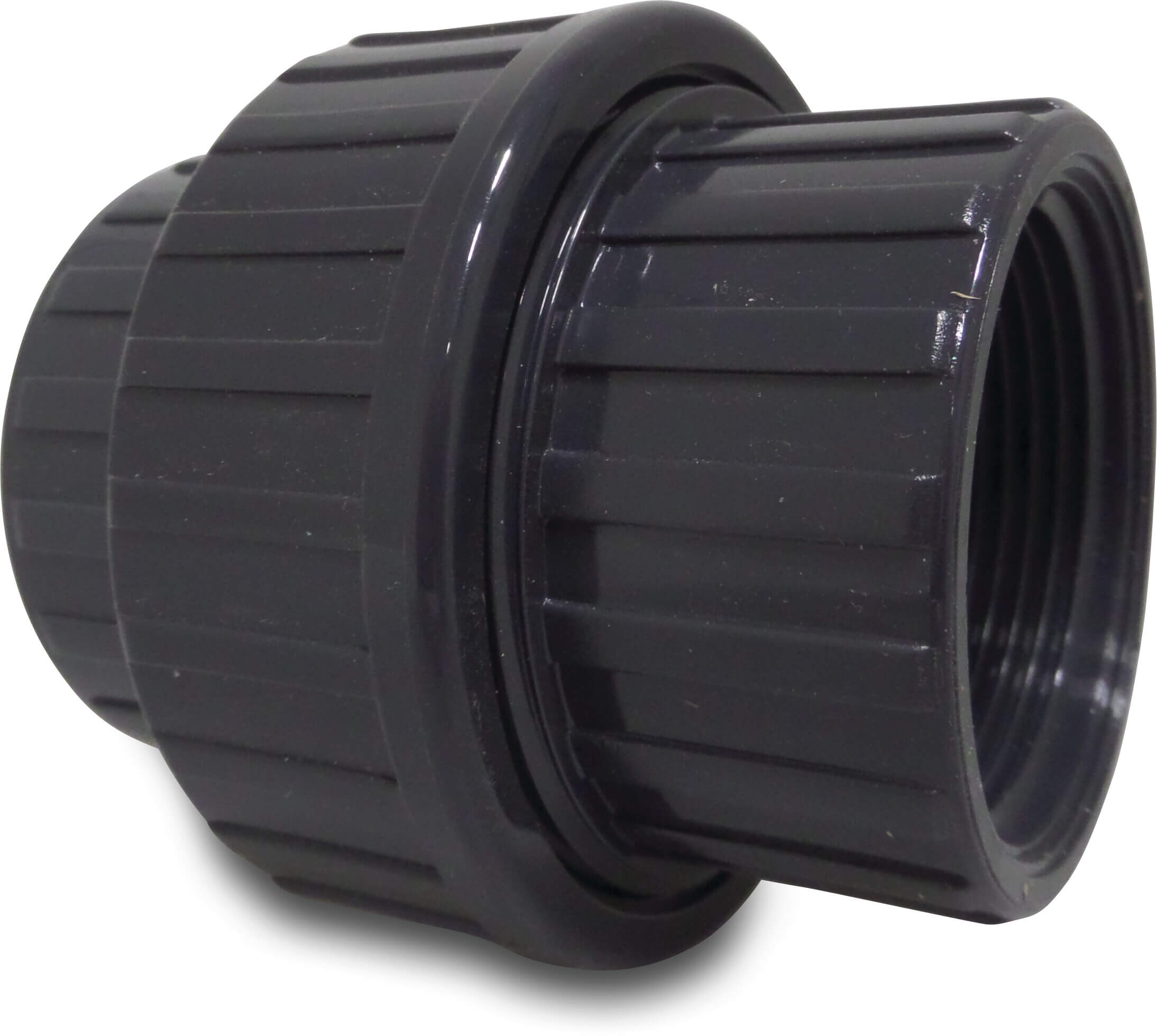 Profec Union coupler PVC-U 1" female thread 10bar grey