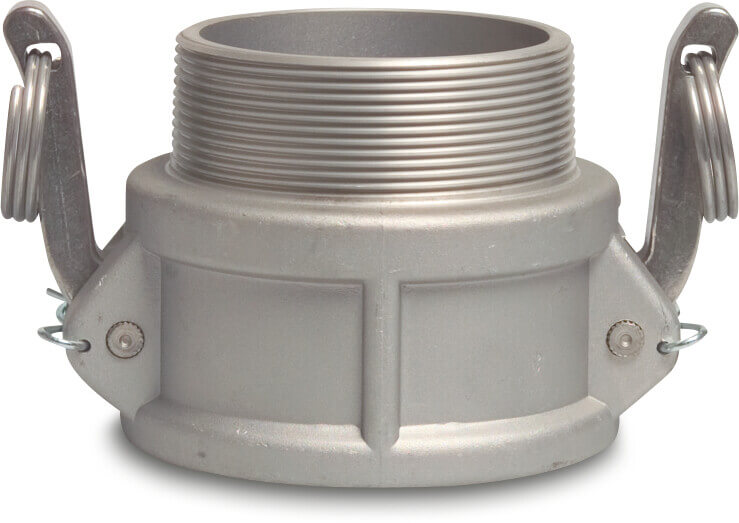 Quick coupler aluminium 4" female part Camlock x male thread 6bar type Camlock B