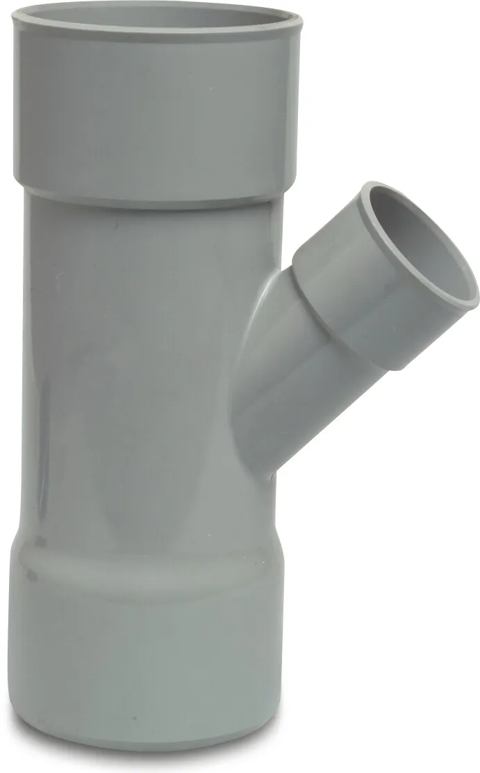 T à 45° PVC-U KOMO collage femelle gris