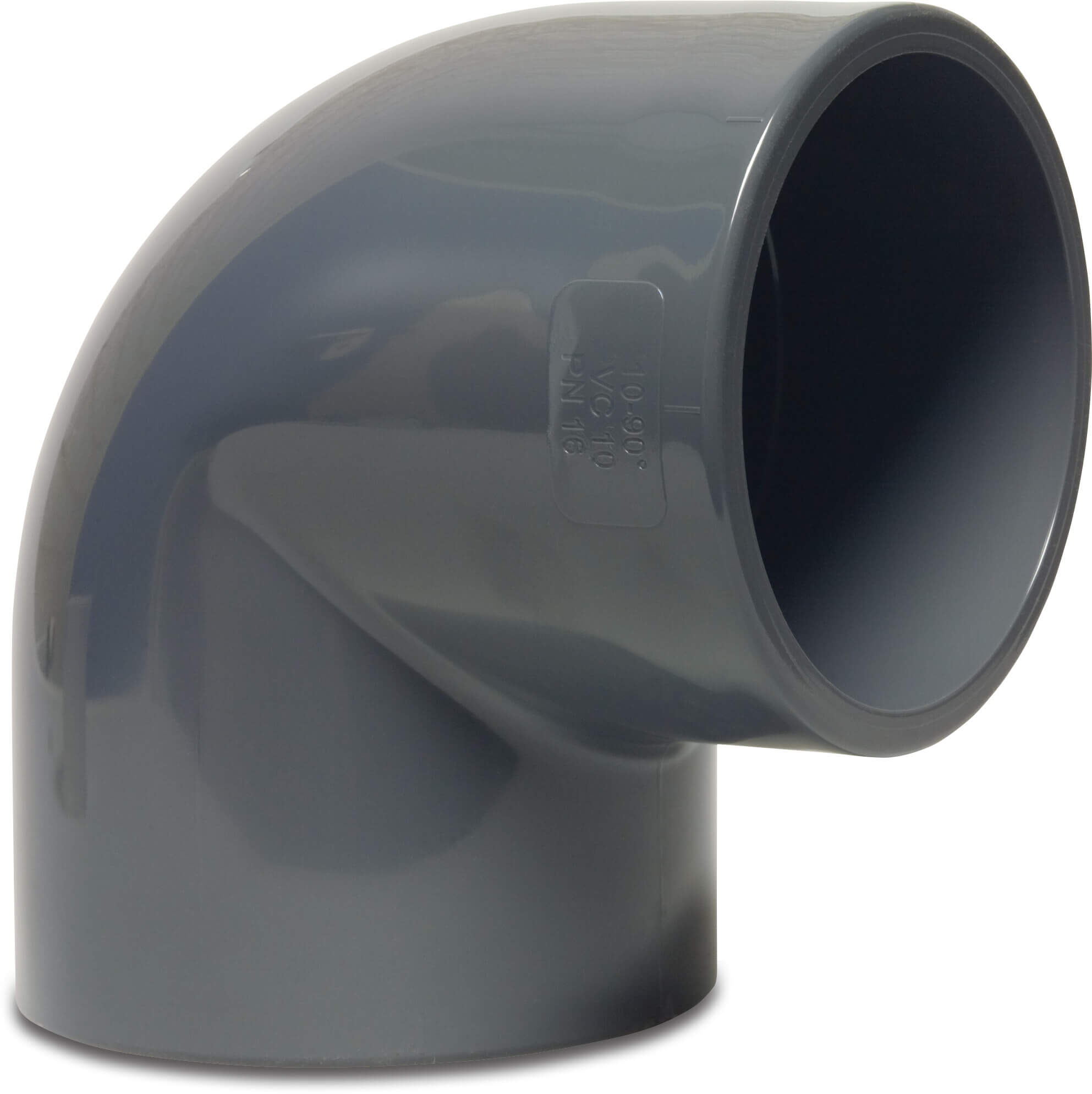 Profec Elbow 90° PVC-U 250 mm glue socket 10bar grey