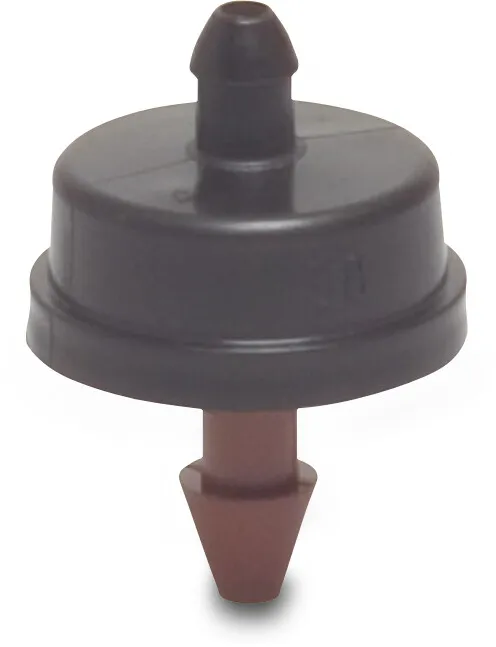 Netafim Druppelaar PP insteek x slangtule 0,5 - 1,5bar 2ltr/h zwart/rood type Woodpecker