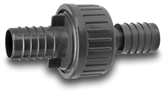 VDL Rückschlagklappe PVC-U 21 mm Schlauchtülle Grau