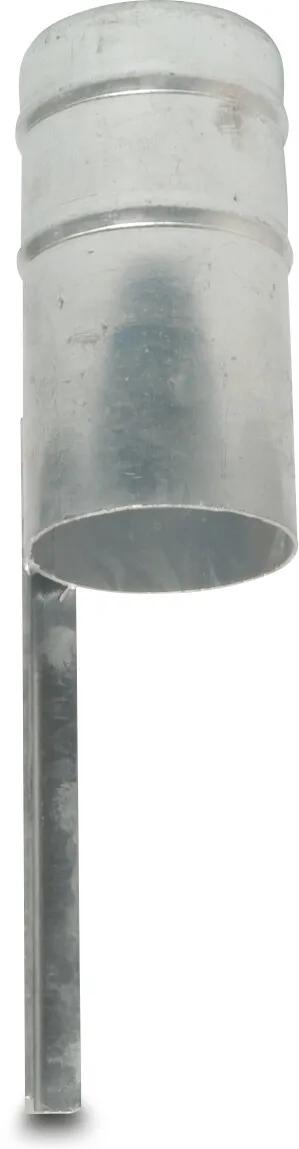 End piece steel galvanised 110 mm hose tail