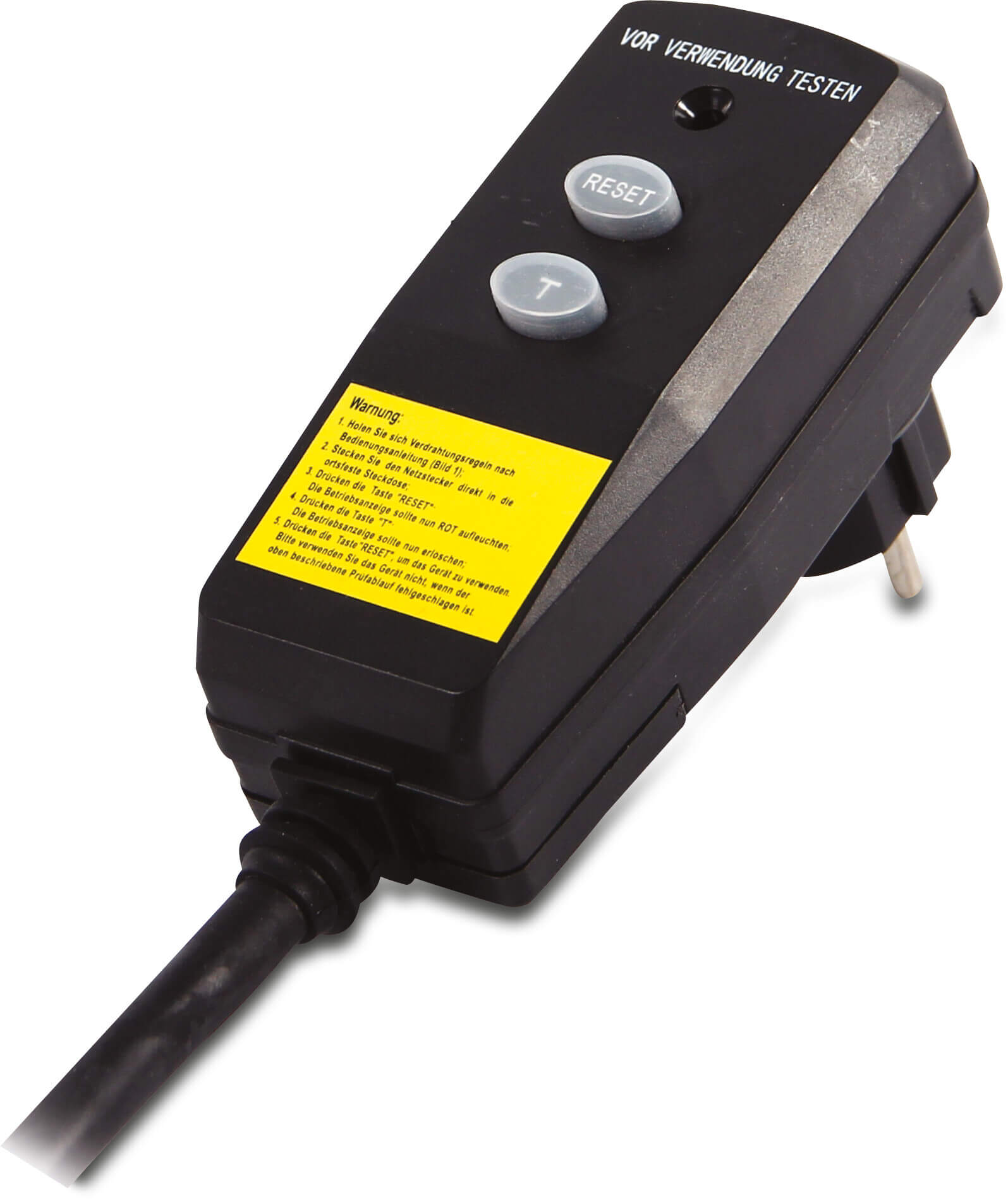 RCD beskyttelse 2-polet stik 2,1m