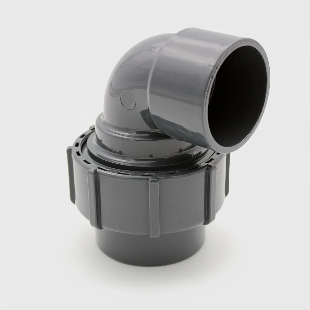 T-piece 90° PVC-U 63 mm compression 4bar grey