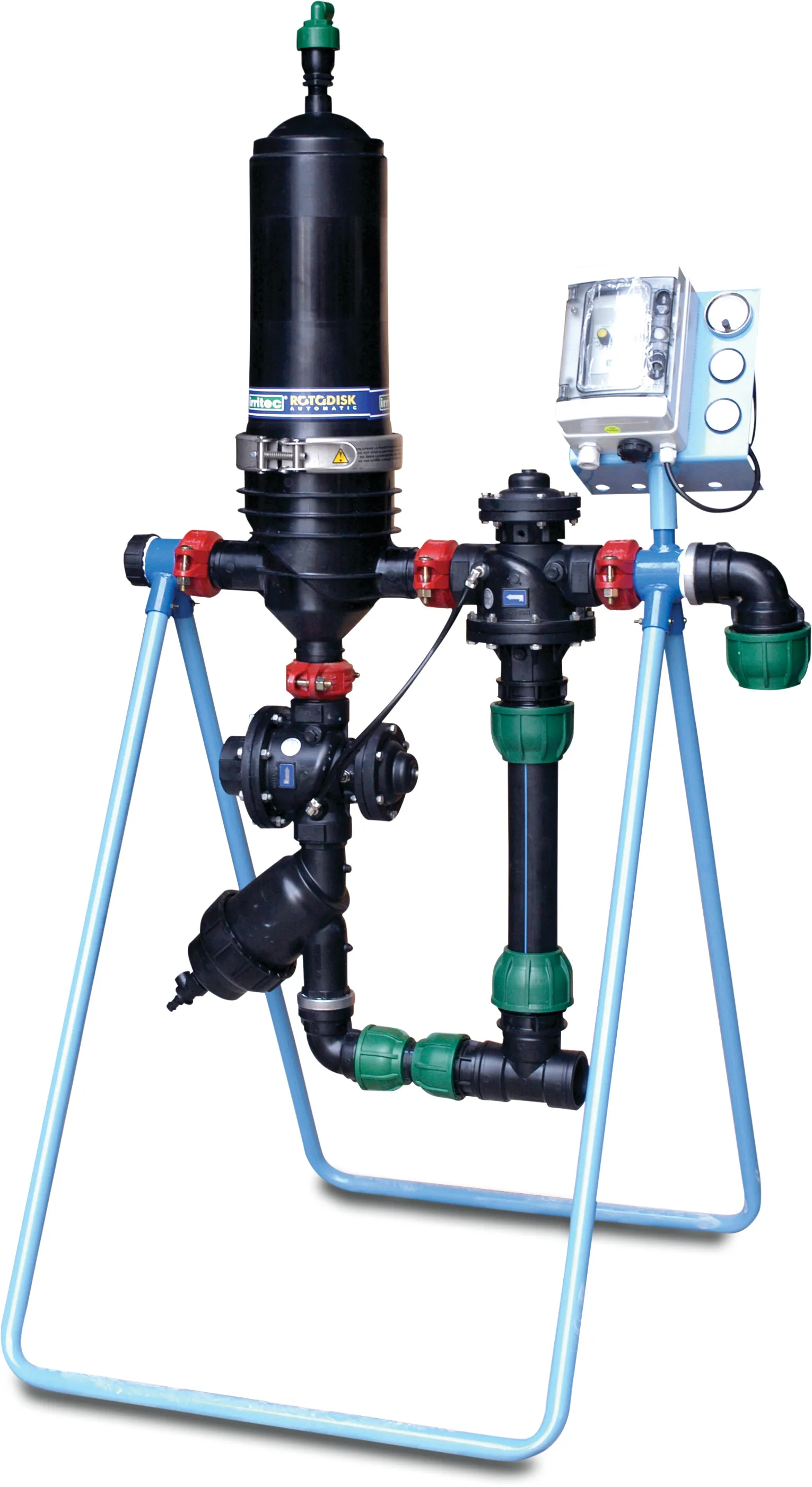 Irritec RotoDisk T Filter PA Glasfaserverstärkt 2" Außengewinde 10bar 130micron Disk/Scheiben 9VDC Schwarz Typ RSL 2" single