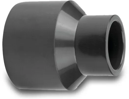 VDL Reducer socket PVC-U 200 mm x 160 mm glue socket 10bar grey