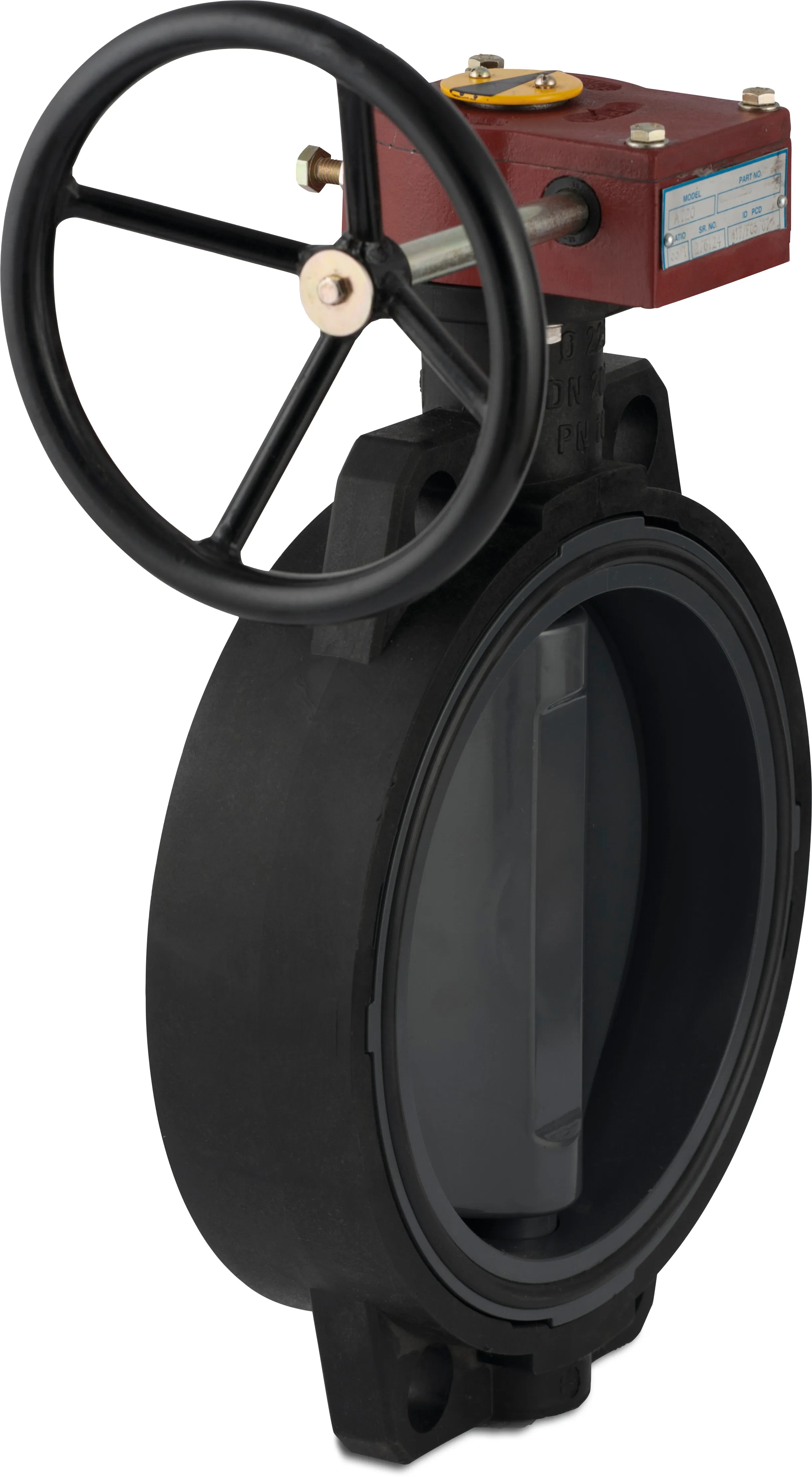 Hydro-S Butterfly valve PVC-U 160 mm flange 10bar DN150 grey PN10 type 7500