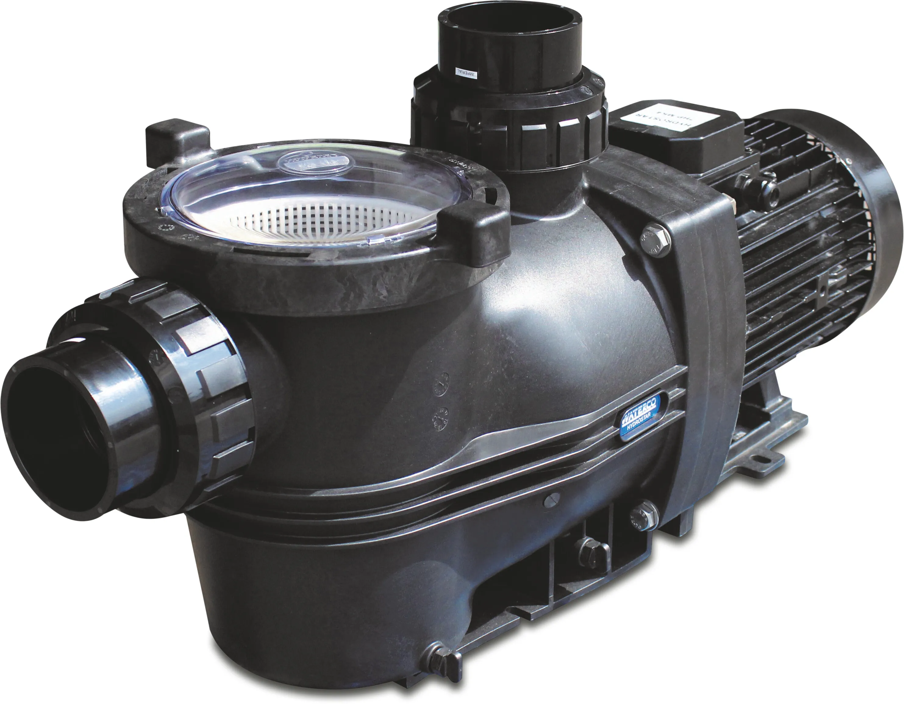 Waterco Schwimmbadpump öffentlicher Bereich 90 mm Klebemuffe 8,1A 400VAC Schwarz Typ Hydrostar MKIV 550